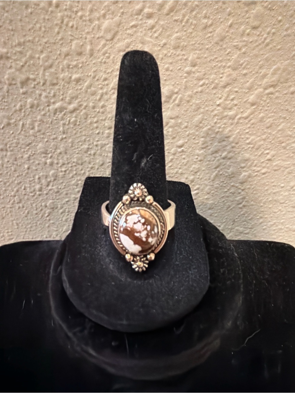Sterling Silver Wild Horse Magnesite Southwestern Statement Ring adjustable